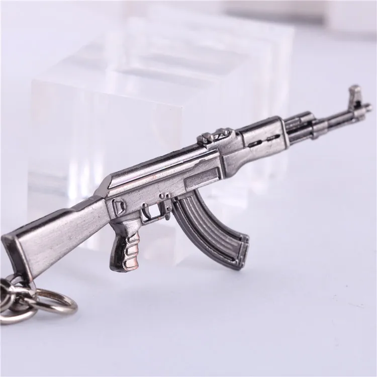 Games Csgo AK Gun Weapon KeyChains Alloy Metal Friendship Keyring Anime Key Holders For Best Friends Chaveiros Llaveros Men | Украшения и