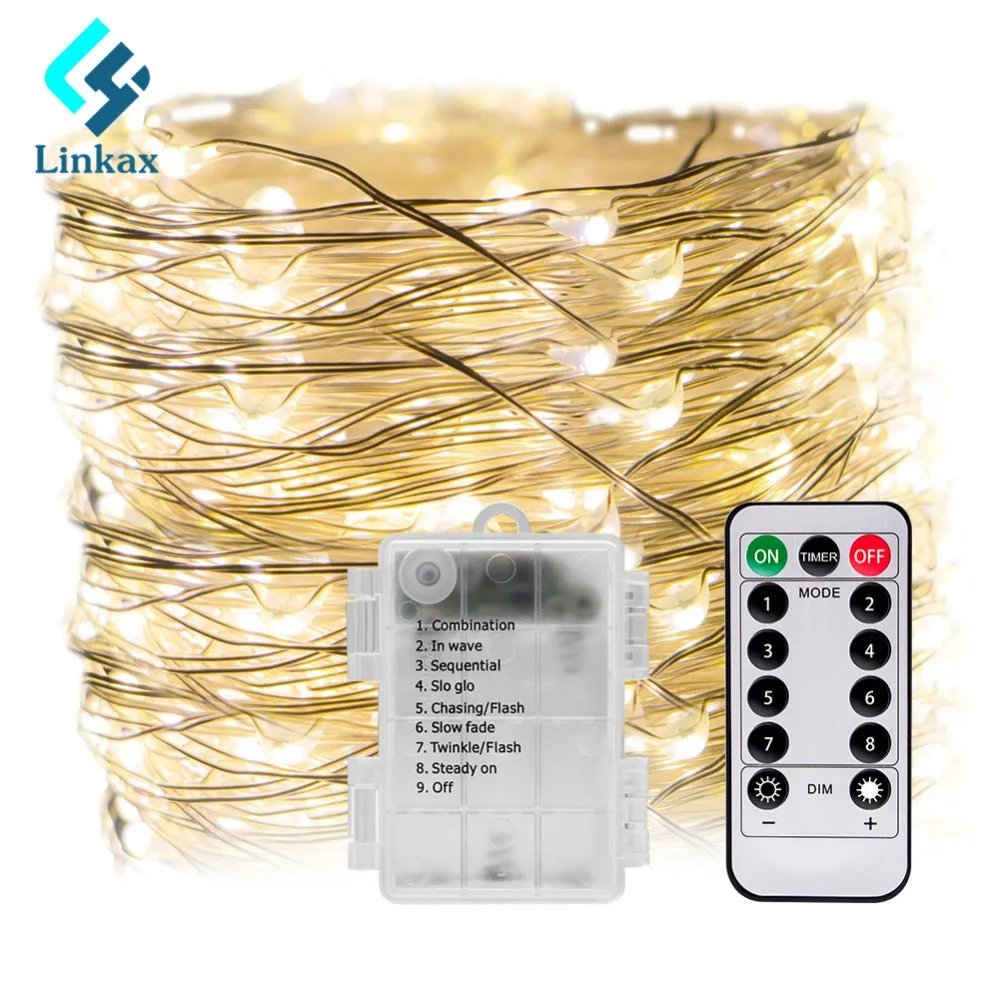 Waterproof 10m/100LED 8 Mode Fairy Lights Christmas LED Lights