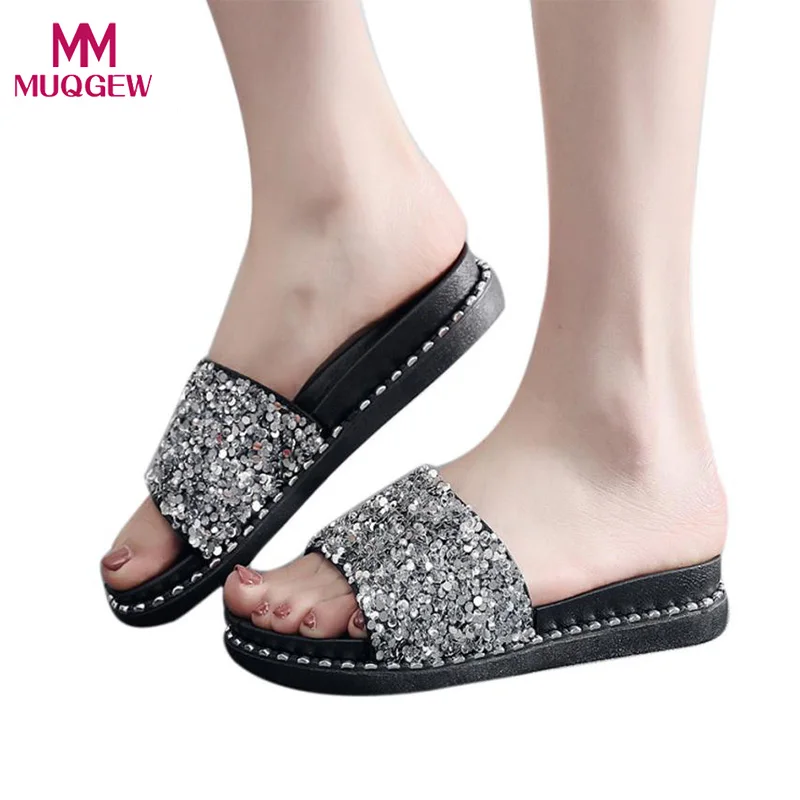 

Women Flip Flops Shoes Summer Sexy Slippers Sequined Platform Flip Flops Sandals Glitter Slippers Sandals Female Slip-on Slipper