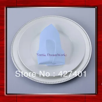

High Quality 50x50cm Light Blue Polyester Plain Napkin / Table Napkin / Hotel Napkin / Dinner Napkin (Factory Direct Sale)