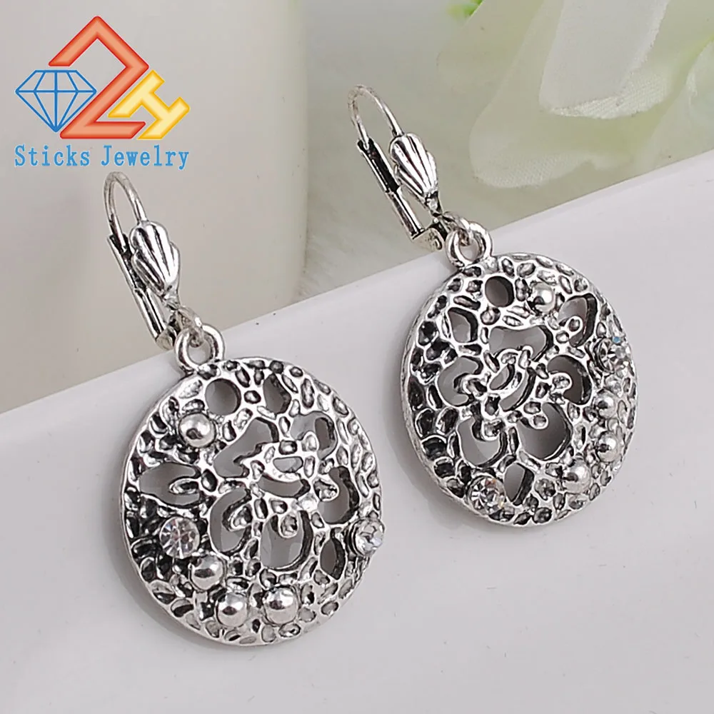 

Charm Earrings Vintage Dangle Earrings Zinc Alloy Retro Lady Earrings