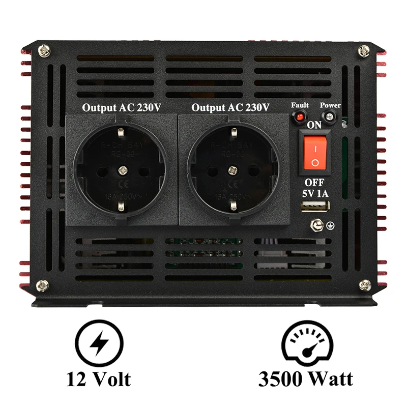 Купить 3500 вт 7000 вт пик инвертор 12 в до 220 в доработало инвертор ...