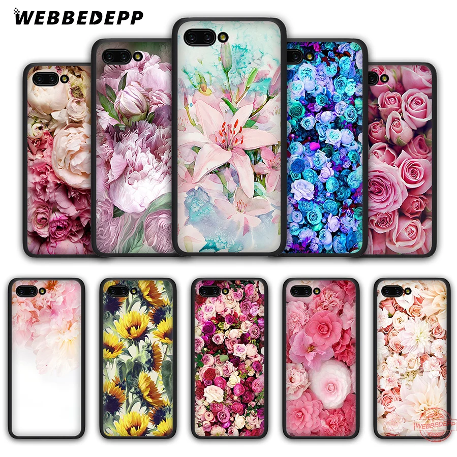 WEBBEDEPP пион Sunflowe Роза ромашки растения Цветок Мягкий чехол для Honor 20 10 9 9X 8 Lite 8C 8X 7X 7C