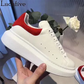 

Hot Lace Up Red Tail Casual Shoes Woman Classic Round Toe Sneakers Multi Colors Runaway Wedges Shoes For Women