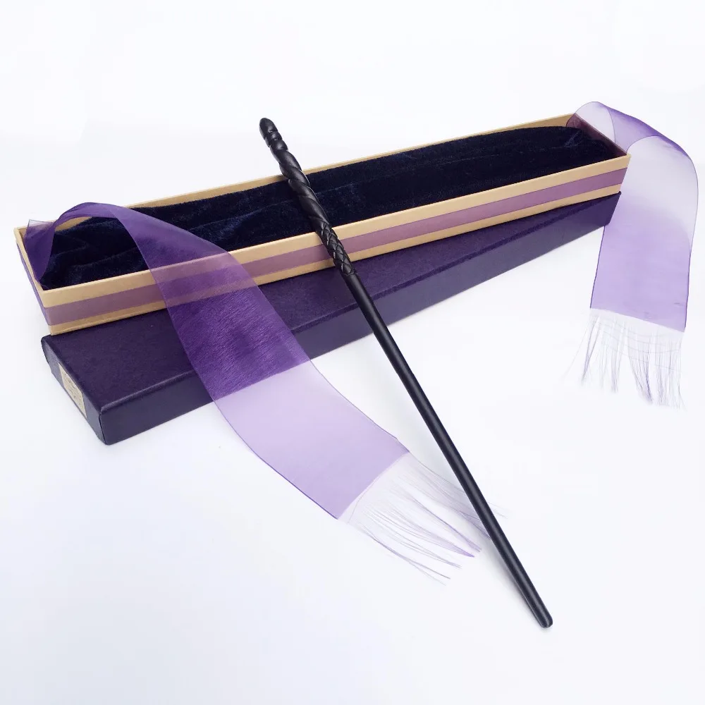 Best New Arrive Metal Iron Core Ginny Cosplay Magic Wand Harry Magical Wand Elegant Ribbon Gift Box Packing