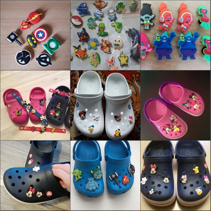 black crocs with charms