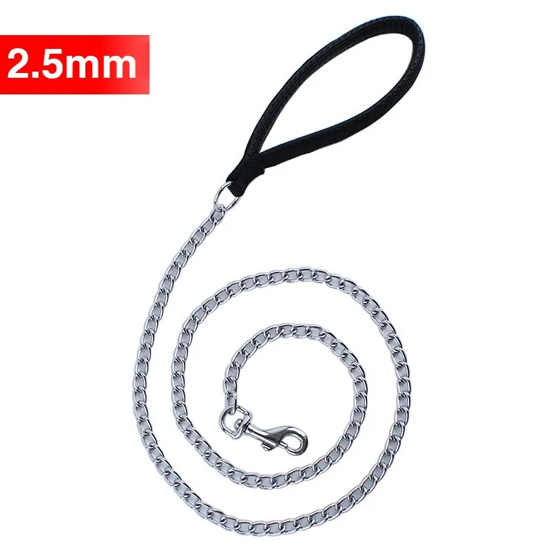 

New Stainless Steel Dog Chain Small And Large Size Pet Dog Leashes Pet Training Leash & Lead Belt Free Shipping