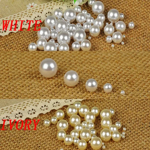 Free shipping no hole round pearls no hole imitation pearls craft art