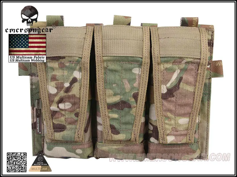 Emersongear AVS Triple Magazine Pouch Airsoft Combat Molle MAG Pouch