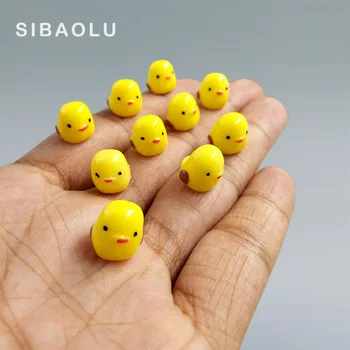 

10pc/pack Little Yellow Chick Figurine Bonsai decor mini fairy garden cartoon animals statue Moss ornaments resin craft DW-S-096