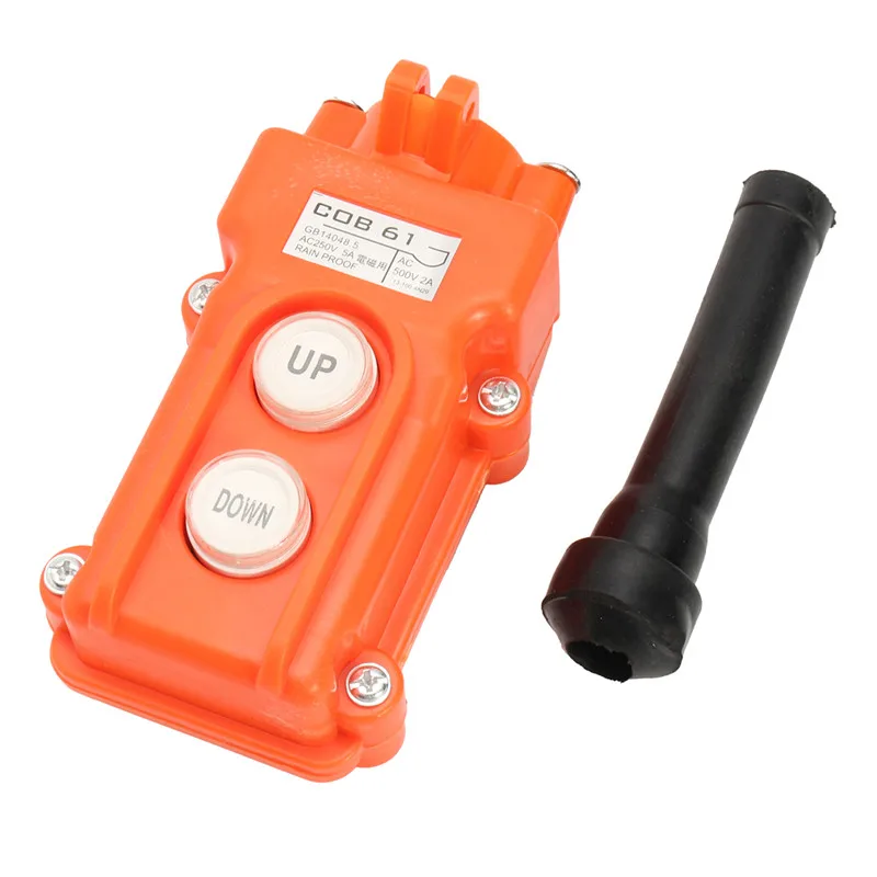 Crane Pendant Control Pushbutton Switch Hoist Station Up-Down Waterproof Button