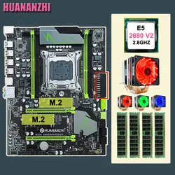 Компьютер DIY HUANANZHI X79 Pro Материнская плата с двумя M.2 слот скидка плат с Процессор Xeon E5 2680 V2 охладитель Оперативная память 64G (4*16G) RECC