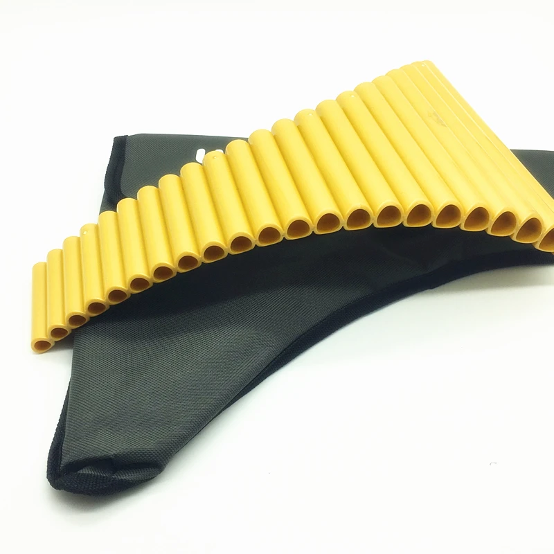 22 الأنابيب ABS البلاستيك Panpipe G مفتاح Panflute اليدوية آلات النفخ آلات موسيقية الذهبي اللون عموم الناي مع حقيبة شحن مجاني
