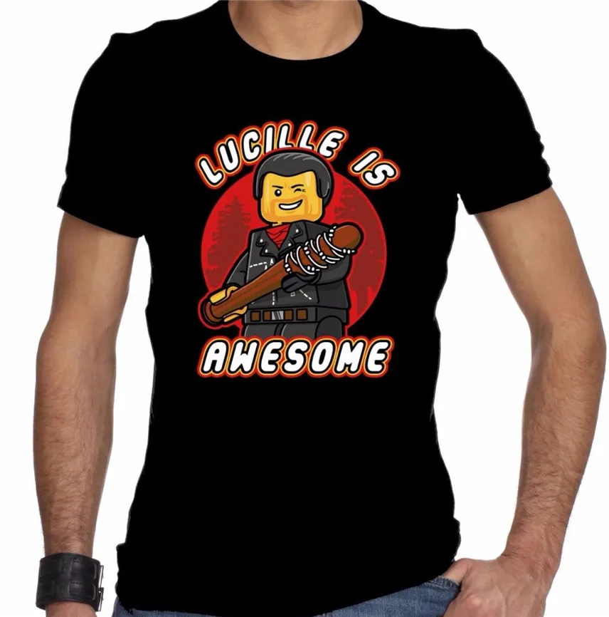 

Negan Lego The Walking Dead T Shirt Unisex Cotton TV HBO Halloween Sizes New T-shirt Homme Unisex New Fashion