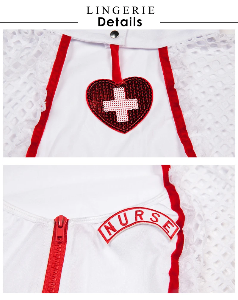 High quality Big Size Halloween Nurse Women Cosplay Costumes Nurse Uniform Plus Size Role Play Erotic Baby Doll Lingerie
