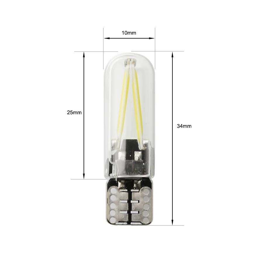 YCCPAUTO T10 LED 194 168 WY5W W5W COB лампы накаливания стеклянная лампа Canbus без ошибок