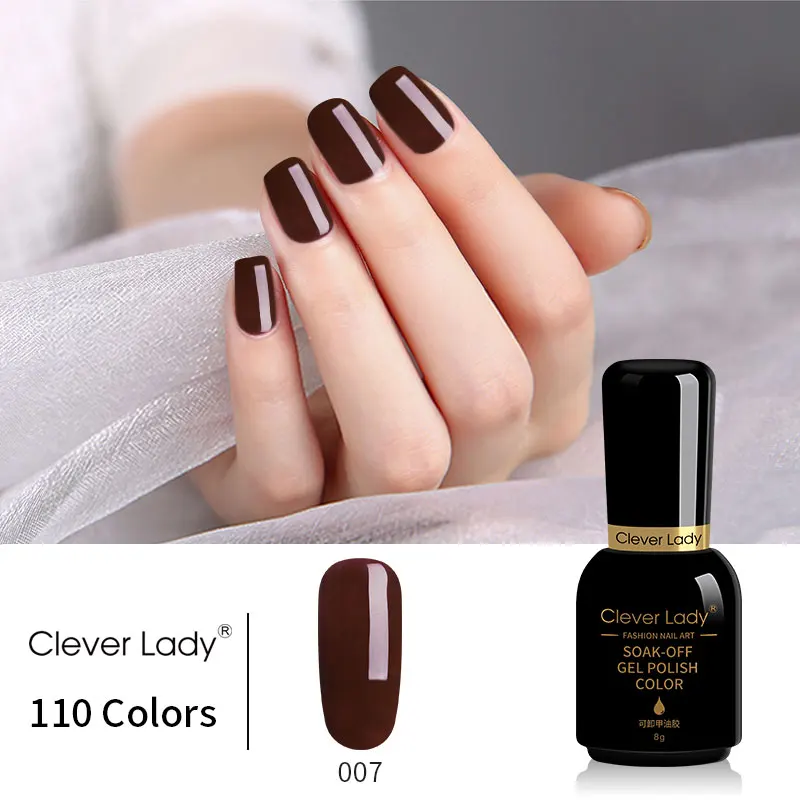 Clever Lady УФ-гель для ногтей светодиодный геллак Esmalte Permanente Гибридный гвоздь гель лак 110 цветов Набор лаков для ногтей смола 8 мл(1 - Цвет: 007