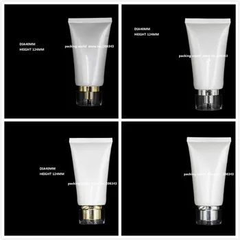

80ml pearlwhite soft tube for mildy wash tube/butter/handcream tube/mask cream/night cream plastic tube gold/silver acrylic lid