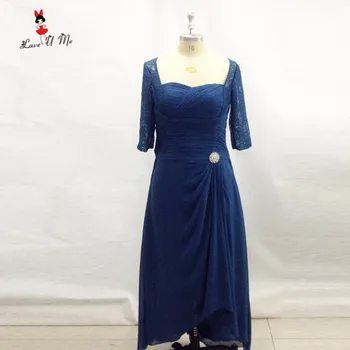 

Elegant Plus Size Mother of the Bride Long Lace Dresses Half Sleeve Vestido Madre de La Novia Groom Mother Evening Party Dress