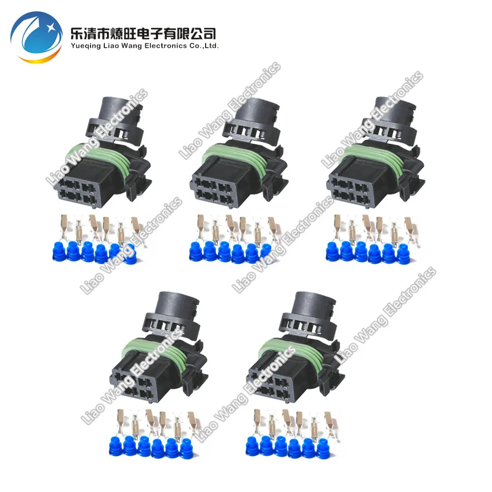 

5 Sets 6 Pin Replacement Parts for Automotive Replacement Parts with Terminals DJ7066A-3.5-21 car connector
