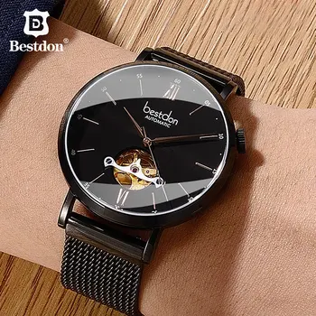 

Bestdon Sapphire Crystal Men's Watch Skeleton Japan Imported Automatic Mechanical Movement Fashion Slim Dial Luxury Brand Man