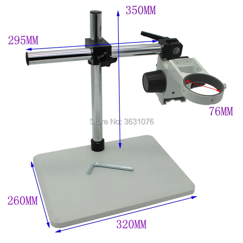 

Stereo Microscope Camera Lens Holder 76MM 360 Degree Free Rotation Adjustment Angle Binocular Trinocular Microscope Bracket