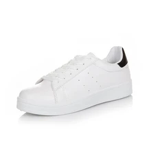 2016 Women’s Casual Shoes PU Leather New White Flats Breathable Fashion Ankle Tenis Feminino Sport Girls Trainer Sapato Feminino