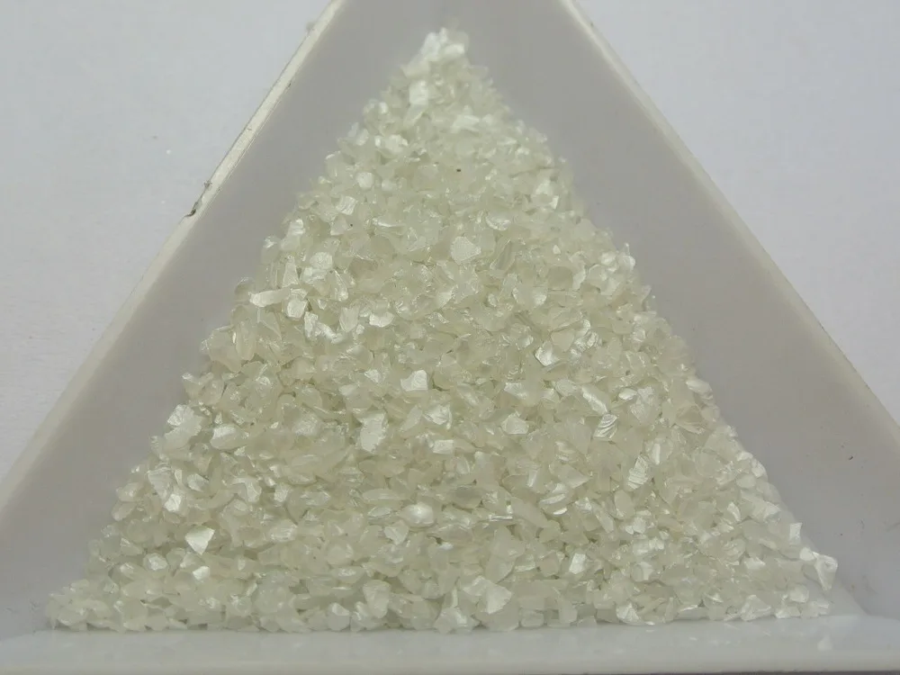 

45 Gram Ivory Glass Crushed Chips Irregular Shape Nail Art Tips + Storage Box