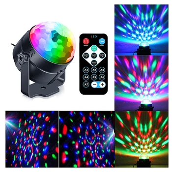 

Disco Light/Ball Mini 3W RGB Led Stage Light Lumiere Activated Sound Party Lights for Disco/Kalaok/Party/DJ Lights Effect