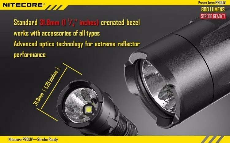 NITECORE P20 P20UV CREE U2 светодиоды ультрафиолетовая Экипировка силовые военные уличные походные охотничьи Тактические фонарики