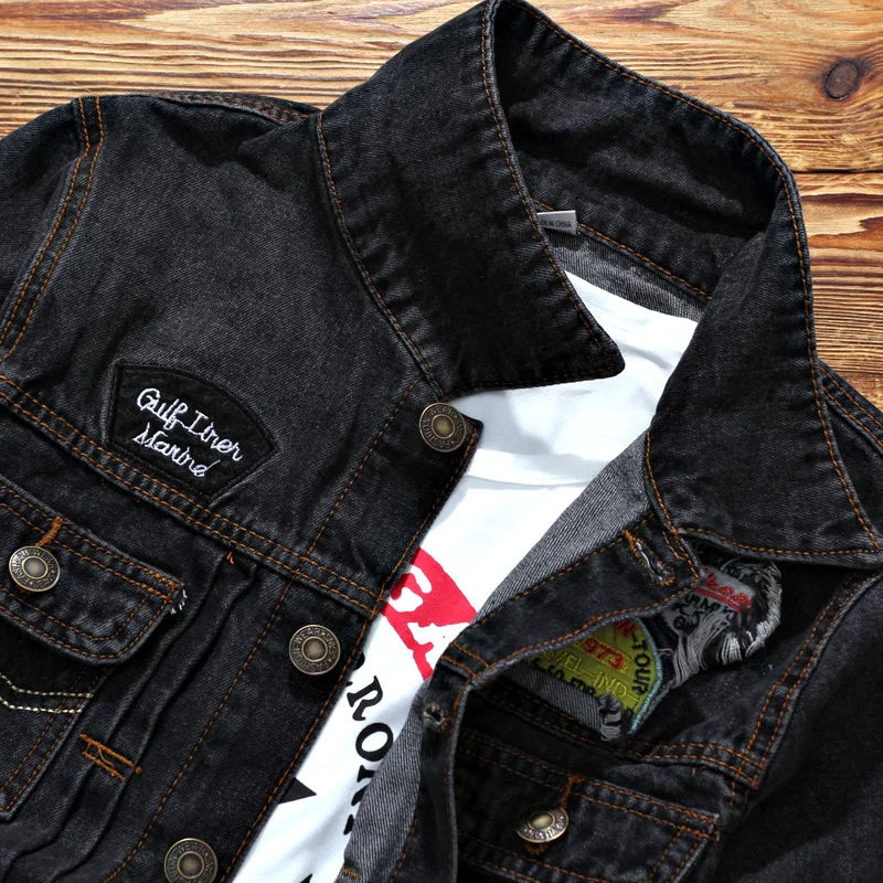 New Denim Jacket Men College Outwear Jeans Jacket and Coats Korean Style Windbreaker Jacket Wind Breaker Casual Jackets New Denim Jacket Men College Outwear Jeans Jacket and Coats Korean Style Windbreaker Jacket Wind Breaker Casual Jackets