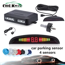 Car Auto Parktronic LED Parking Sensor With 4 Sensors Reverse Backup Car Parking Radar Monitor Detector System Backup Assistance