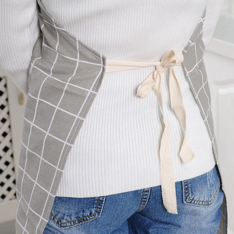 1pcs Women Men Apron Commercial Restaurant Home Bib Spun Poly Cotton Kitchen Aprons Korean Fashion Simple