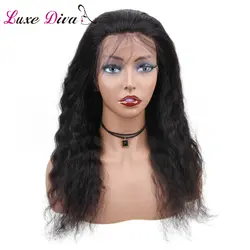 Свободная волна парик 130% Синтетические волосы на кружеве человеческих волос парики для Для женщин бразильский без Волосы remy 13x4