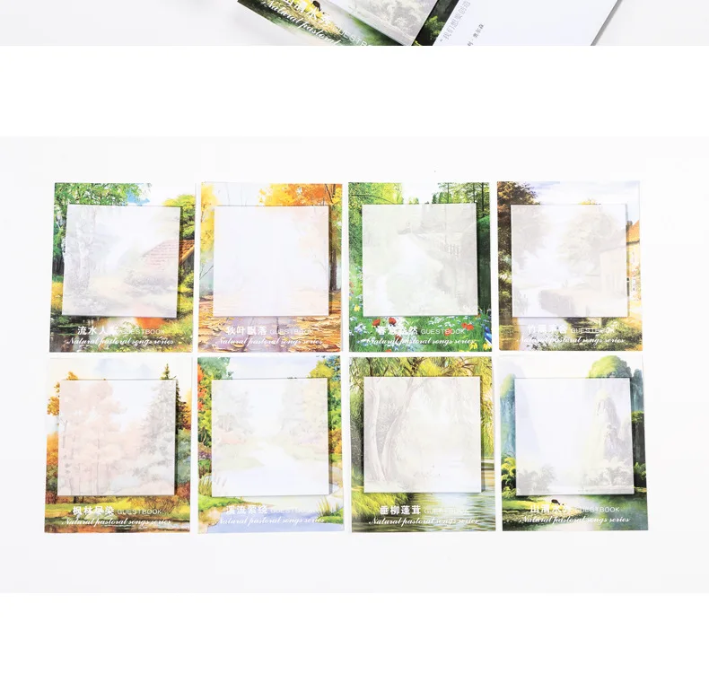 Естественный пасторальный Живописный пейзаж Блокнот для заметок записная книжка канцелярские принадлежности Papelaria Escolar школьные принадлежности
