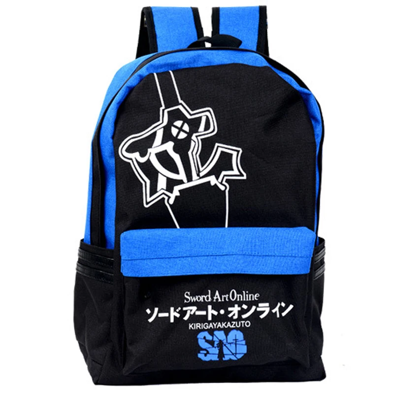 New Sword Art Online SAO Cosplay Canvas Backpacks Teenagers Boys Girls