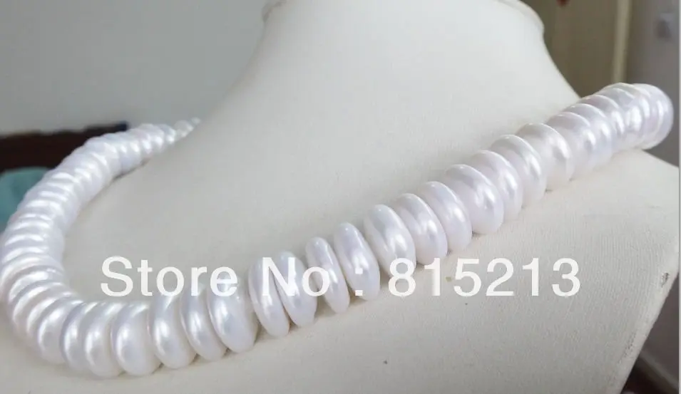 

ddh00602 RARE HUGE 18"14MM OUTSTANDING GENUINE WHITE AAA REBORN KESHI PEARL NECKLACE