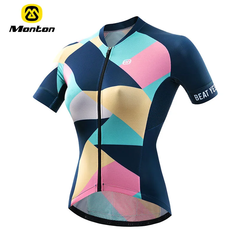 Monton women Short Sleeve Cycling Jersey Bike MTB Madam Bicycle Clothes