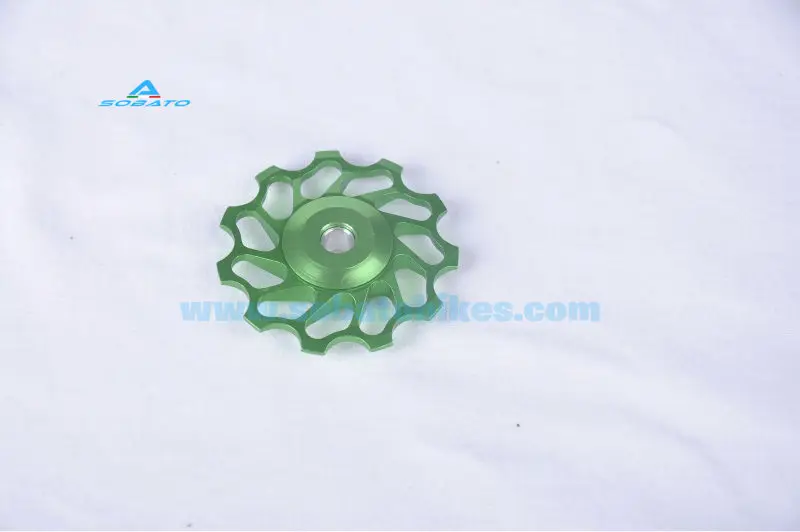 

1 Pair 11T Road MTB Bike Derailleur Jockey Wheel Ultralight Aluminum Alloy Bicycle Rear Derailleur Guide Pulley Parts Green