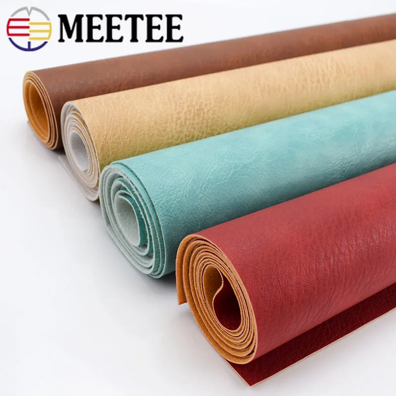 Meetee 100*138cm Faux Artificial Synthetic Leather Fabric for Sewing DIY Bag Shoes Sofa Material Home Decor Accessories