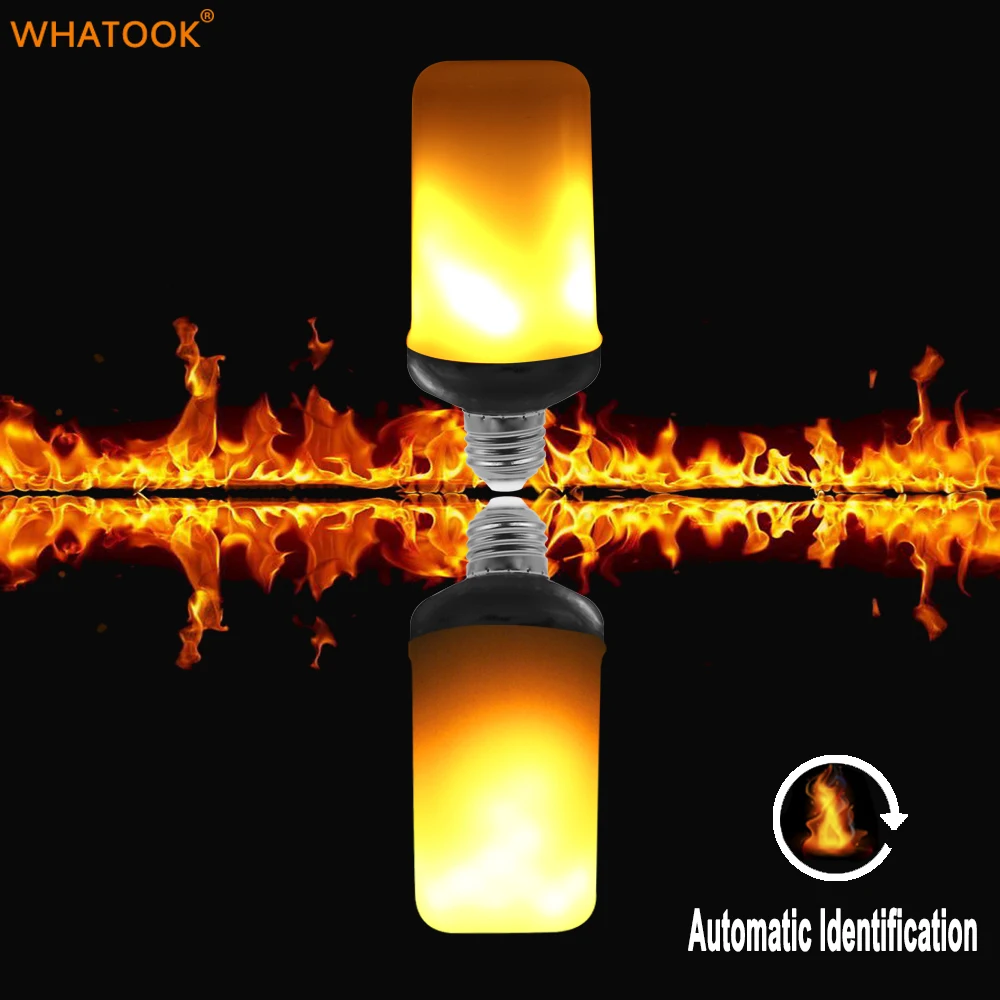 

Led Bulb E27 Flame Lights 3 Modes Dynamic Fire Effect Bulb Lamp SMD2835 LED Corn Ampoule Emulation Flame Lantern Night Lights