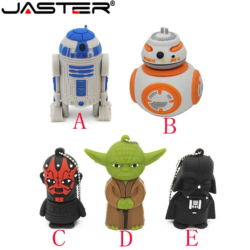 Оригинальная модель робота JASTER Star Wars R2D2, 4 ГБ, 8 ГБ, 16 ГБ, 32 ГБ, 64 ГБ, USB 2,0, флеш-накопитель, диск памяти 0, флеш-накопитель usb