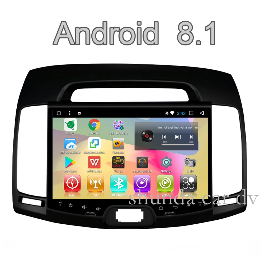 HD Android 8.1 T3 2G 32G Car DVD player for Hyundai Elantra 2007-2011 with GPS 3G 4G WIFI BT RDS Radio Navigation Map | Автомобили и