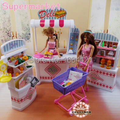 Новое поступление, детский подарок для девочек, игровая игрушка, кукольный дом, супер маркет, мебель для куклы Барби, кукольные аксессуары для Барби, подарок для девочек