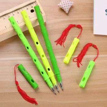 

240pcs Fresh Bamboo Gel Pen Flute Rhyme Pretty Good Looking Signature Water-based Pen Bamboo Flute Yayun Gel Pen Double Refill