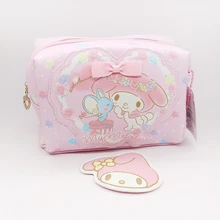 Модные оригинальные дорожные чехлы-косметички my melody, Высококачественная косметичка из искусственной кожи, косметичка для туалетных принадлежностей, функциональная сумка