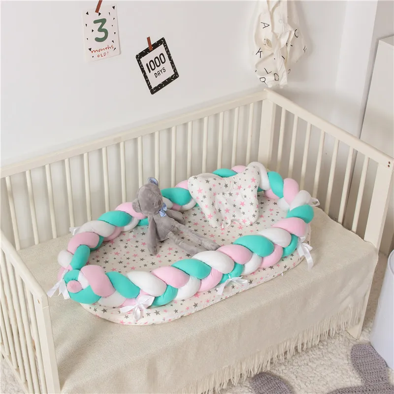 Детские матрасы для кровати, портативный детский шезлонг для новорожденной кроватки, дышащее гнездо для сна с подушкой, новая детская люлька для кровати