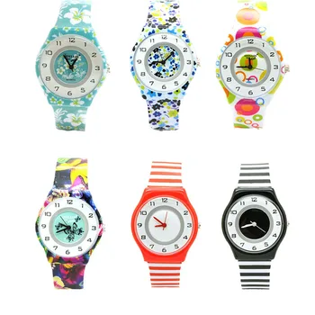 

New women lady flower design Children Watch Girl Kids Waterproof Sports Quartz Wristwatches Relojes Casual clock kol saati