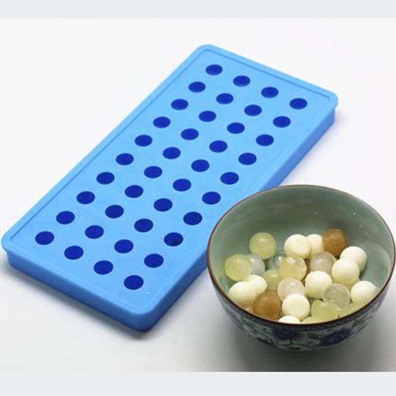 New silicone 40 Cavities Dia 1.7cm Small Ball Ice Cube Tray Mould