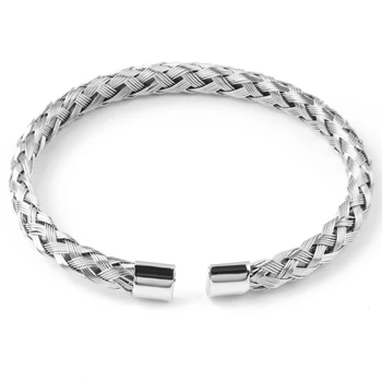 

DIY New Listing 5MM Braided Mesh Twist Opening Bracelet Jewelry Accessories Aromotional Jewelry